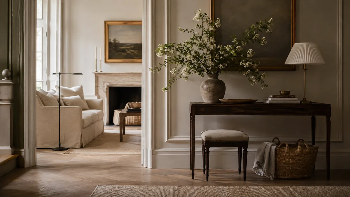 Private residence interior in natural light.